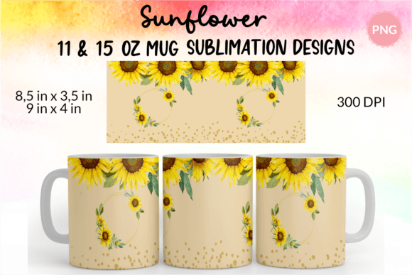 Download Sunflower Mug Sublimation Design PNG - Sublimation Collection