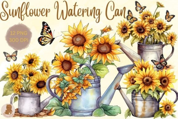 Download Sunflower Watering Can Sublimation - Sublimation Collection
