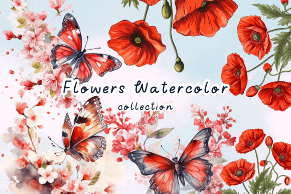 Download Watercolor Flower Sublimation Clipart - Sublimation Collection