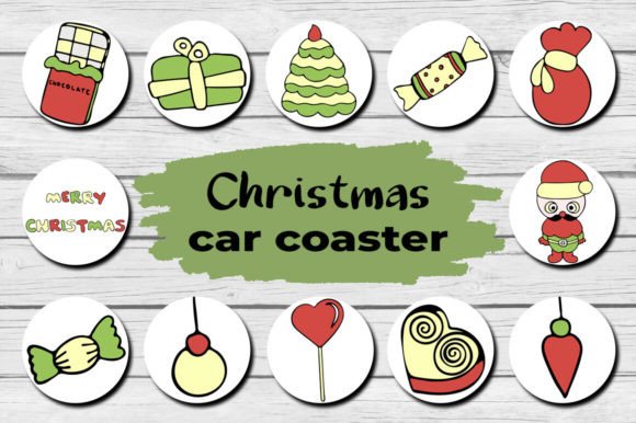 Download Christmas Car Coaster Sublimation Design - Sublimation Collection