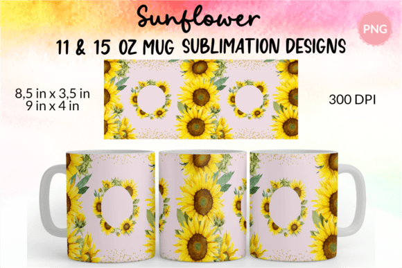 Download Sunflower Mug Sublimation Design PNG - Sublimation Collection