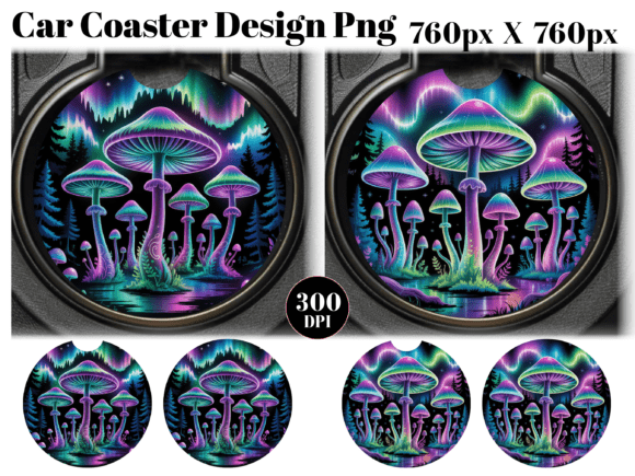 Download Mushroom Car Coaster PNG Sublimation - Sublimation Collection