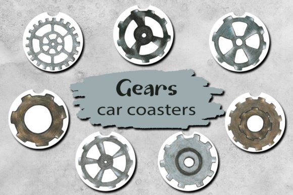 Download Gears Car Coaster Sublimation Designs - Sublimation Collection