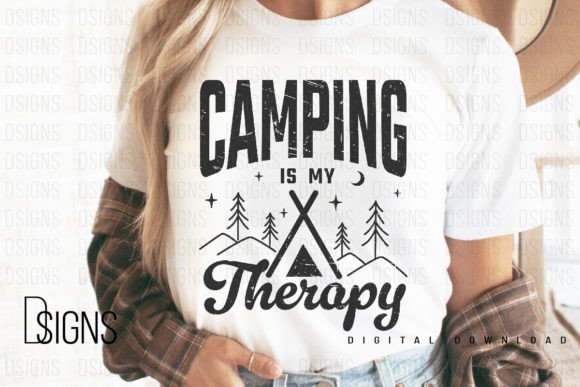 Download Retro Camping is My Therapy Sublimation - Sublimation Collection