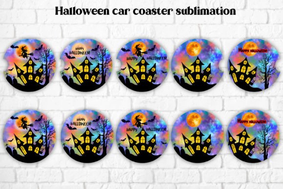 Download Halloween Car Coaster Sublimation - Sublimation Collection
