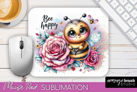 Download Cute Bee Mouse Pad Sublimation Design - Sublimation Collection