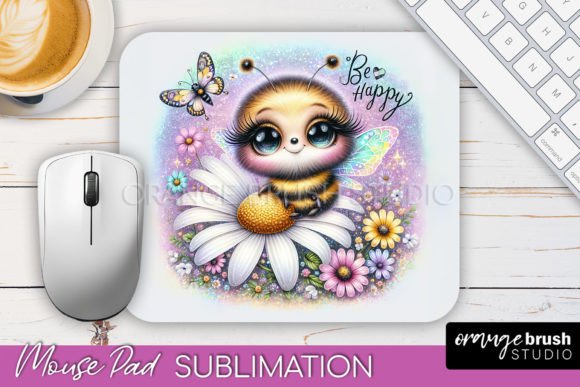 Download Cute Bee Mouse Pad Sublimation Design - Sublimation Collection