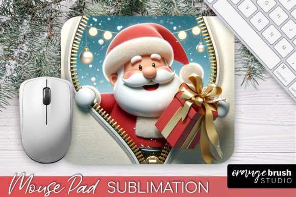 Download 3d Santa Christmas Mouse Pad Sublimation - Sublimation Collection