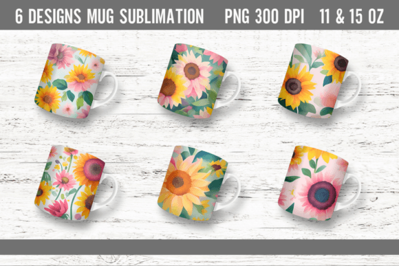 Download Sunflower Coffee Mug Wrap Sublimation - Sublimation Collection