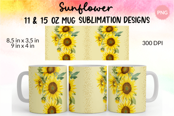 Download Sunflower Mug Sublimation Design PNG - Sublimation Collection