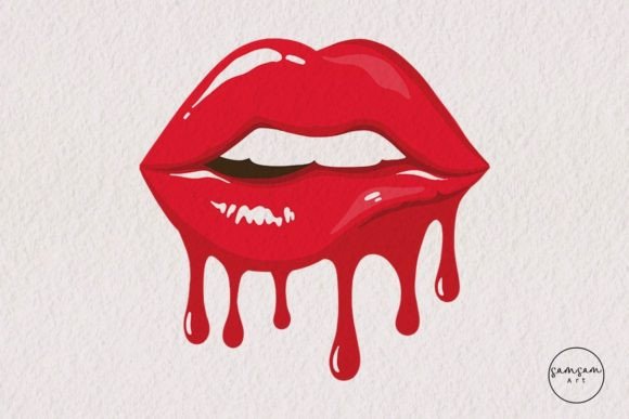 Download Dripping Red Lips Sublimation - Sublimation Collection