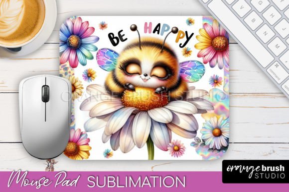 Download Cute Bee Mouse Pad Sublimation Design - Sublimation Collection