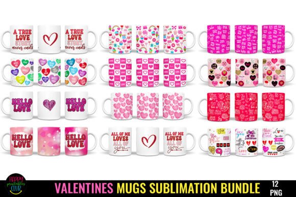 Download Valentines Day Mugs Sublimation Bundle - Sublimation Collection