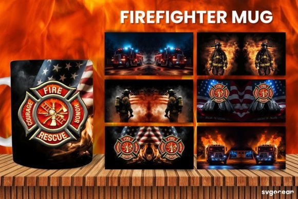 Download Firefighter Mug Wrap Sublimation Bundle - Sublimation Collection