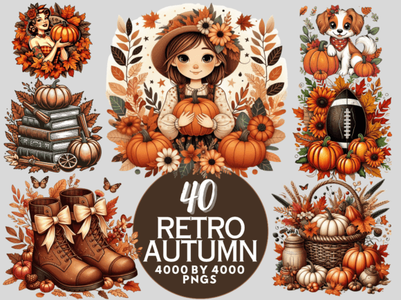 Download 40 Retro Fall PNG Sublimation Bundle - Sublimation Collection