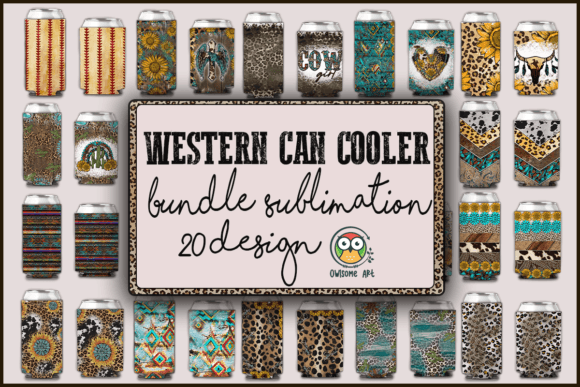 Download Western Can Cooler Bundle Sublimation - Sublimation Collection