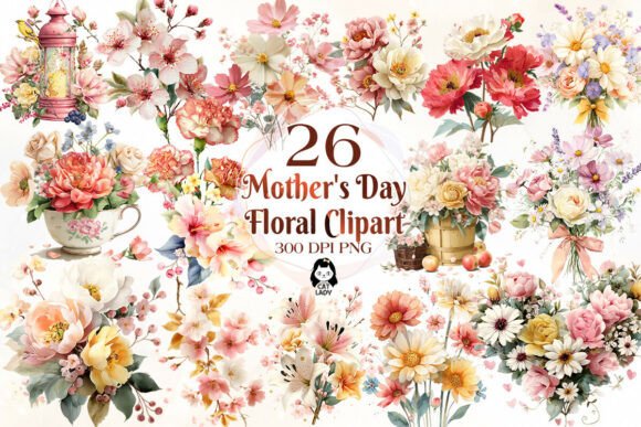 Download Mother's Day Floral Sublimation Clipart - Sublimation Collection