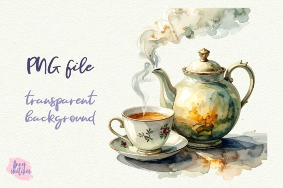 Download Tea Cup Kettle Teapot PNG Sublimation - Sublimation Collection