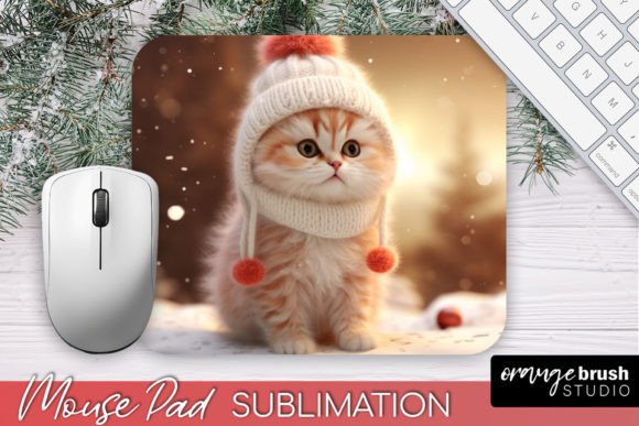 Download Christmas Mouse Pad Sublimation Cute Cat - Sublimation Collection
