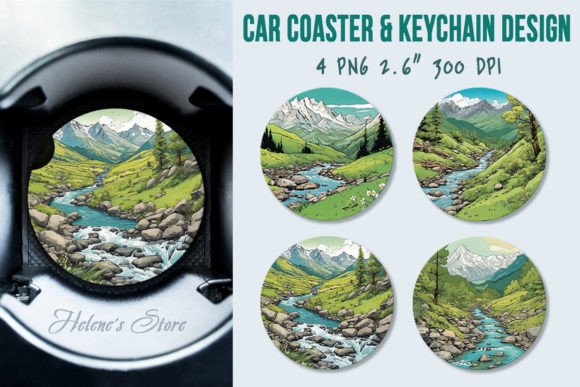 Download Mountain Car Coaster Sublimation Keyring - Sublimation Collection