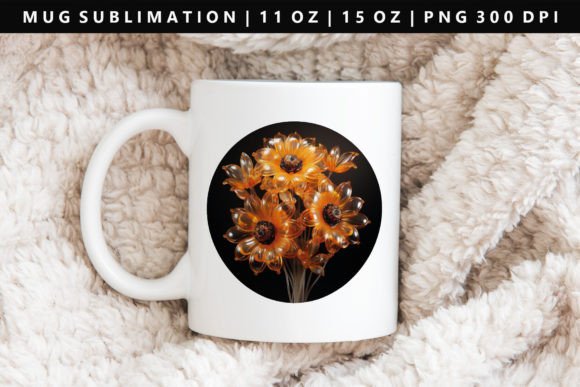 Download 3D Sunflower Mug Sublimation PNG Design - Sublimation Collection
