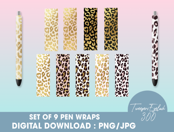Download Gold Leopard Pen Wraps PNG - Pen Collection