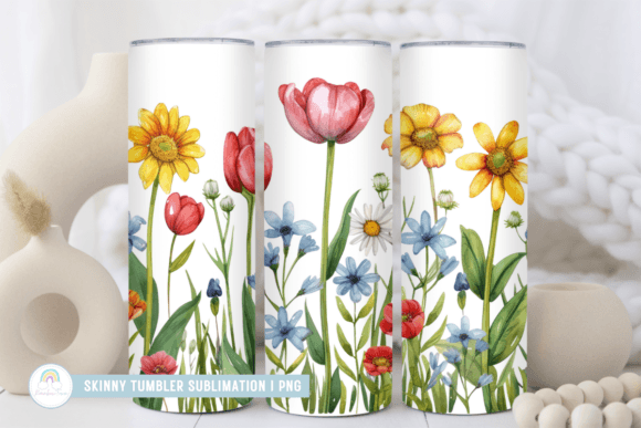 Download Spring Floral Sublimation Tumbler Wrap - Sublimation Collection