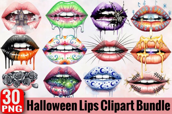 Download Halloween Lips Clipart Bundle - Lips clipart bundle Collection