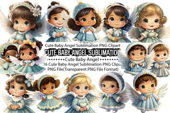 Download Cute Baby Angel Sublimation Bundle - Sublimation Collection