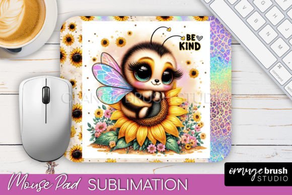 Download Cute Bee Mouse Pad Sublimation Design - Sublimation Collection