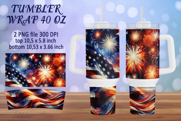 Download Firework Patriotic Tumbler Designs 40oz - Premium Bundle