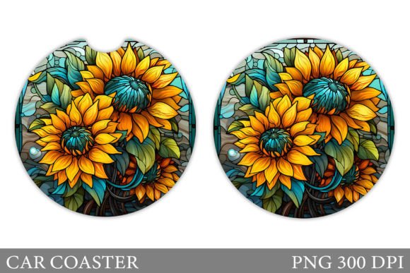 Download Sunflowers Car Coaster Sublimation - Sublimation Collection