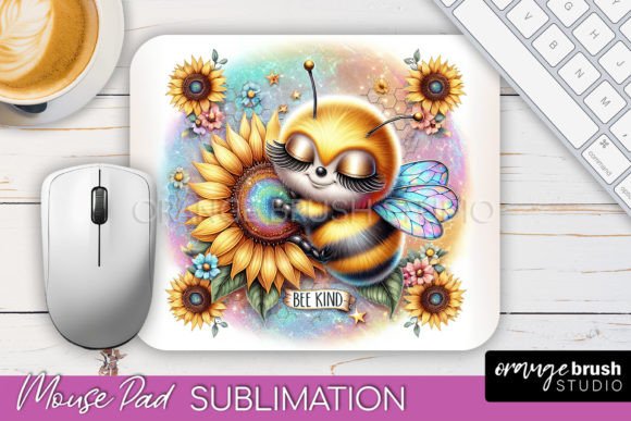 Download Cute Bee Mouse Pad Sublimation Design - Sublimation Collection