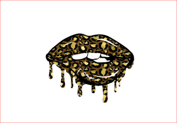 Download Leopard Dripping Lips Png, Sublimation - Sublimation Collection