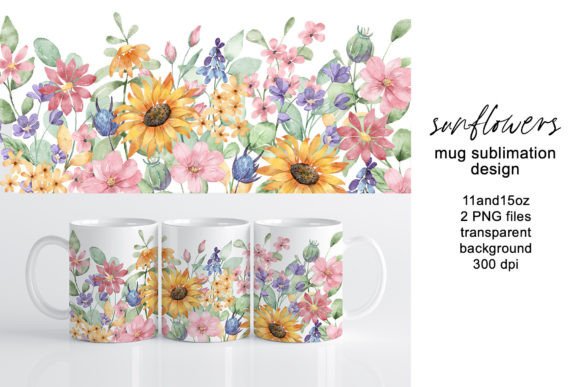 Download Sunflower, Wild Flowers, Mug Sublimation - Sublimation Collection