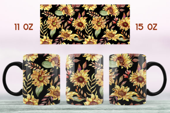 Download Sunflower Mug Sublimation Design Floral - Sublimation Collection
