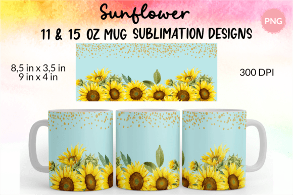 Download Sunflower Mug Sublimation Design PNG - Sublimation Collection