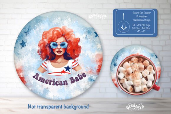 Download 4th of July Round Coaster Sublimation - Sublimation Collection