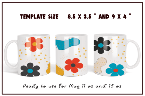 Download Retro Flower Boho Coffee Mug Sublimation - Sublimation Collection