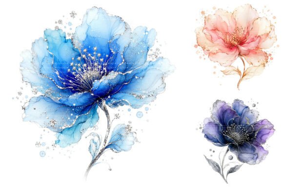 Download Alcohol Ink Floral Sublimation Clipart - Sublimation Collection