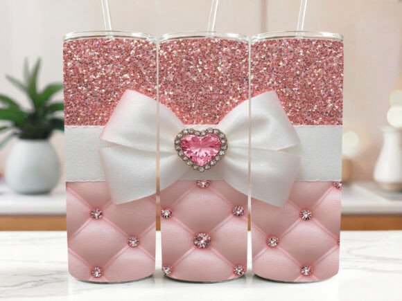 Download Half Soft Pink Glam 3D Tumbler Wrap PNG - 3d tumbler Collection