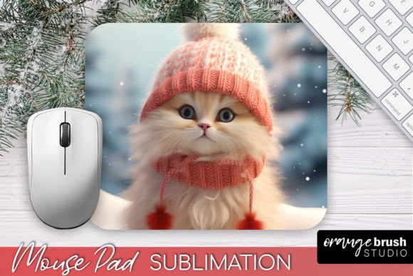 Download Christmas Mousepad Sublimation Cat PNG - Sublimation Collection