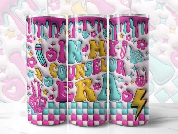 Download In My Counselor Era 3D Tumbler Wrap - 3d tumbler Collection