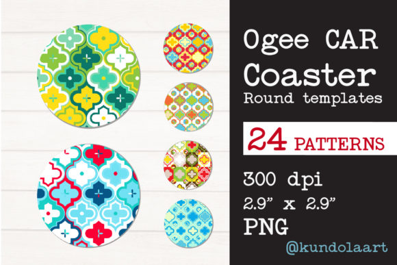 Download Arabesque Car Coasters. Sublimation - Sublimation Collection