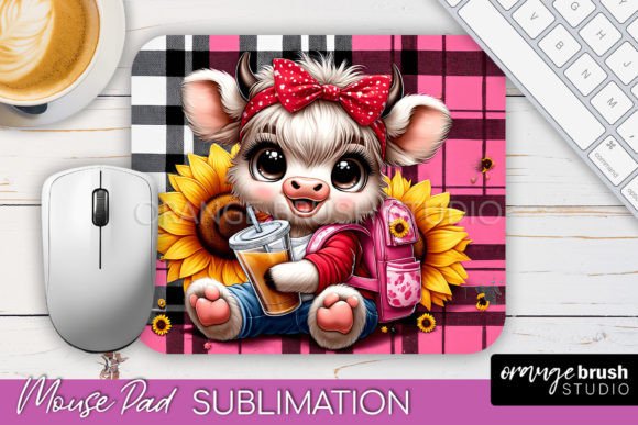 Download Highland Cow Mouse Pad PNG Sublimation - Sublimation Collection