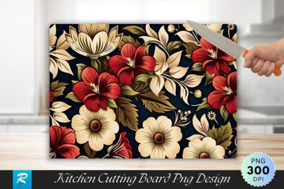 Download Flowers Cutting Board Sublimation Design - Sublimation Collection
