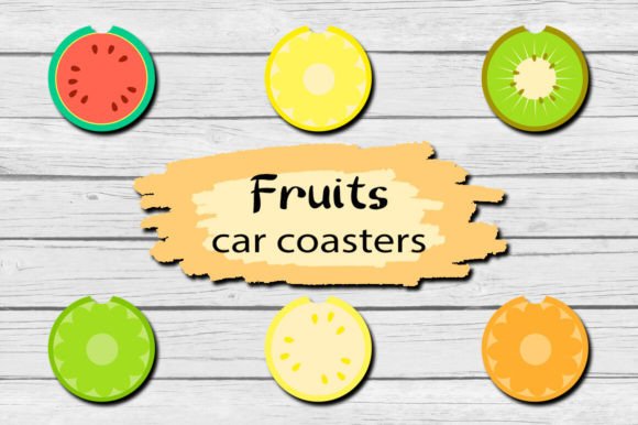 Download Fruits Car Coaster Sublimation Designs - Sublimation Collection