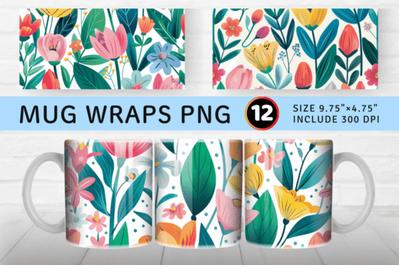 Download Spring Flower Mug Wrap Sublimation - Sublimation Collection