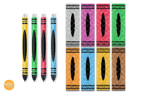 Download Pen Wrap Crayon Glitter Bundle - Pen Collection
