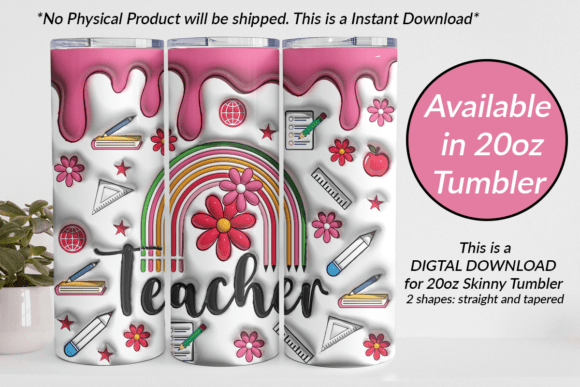 Download Teacher 3D Tumbler Design Wrap - 3d tumbler Collection